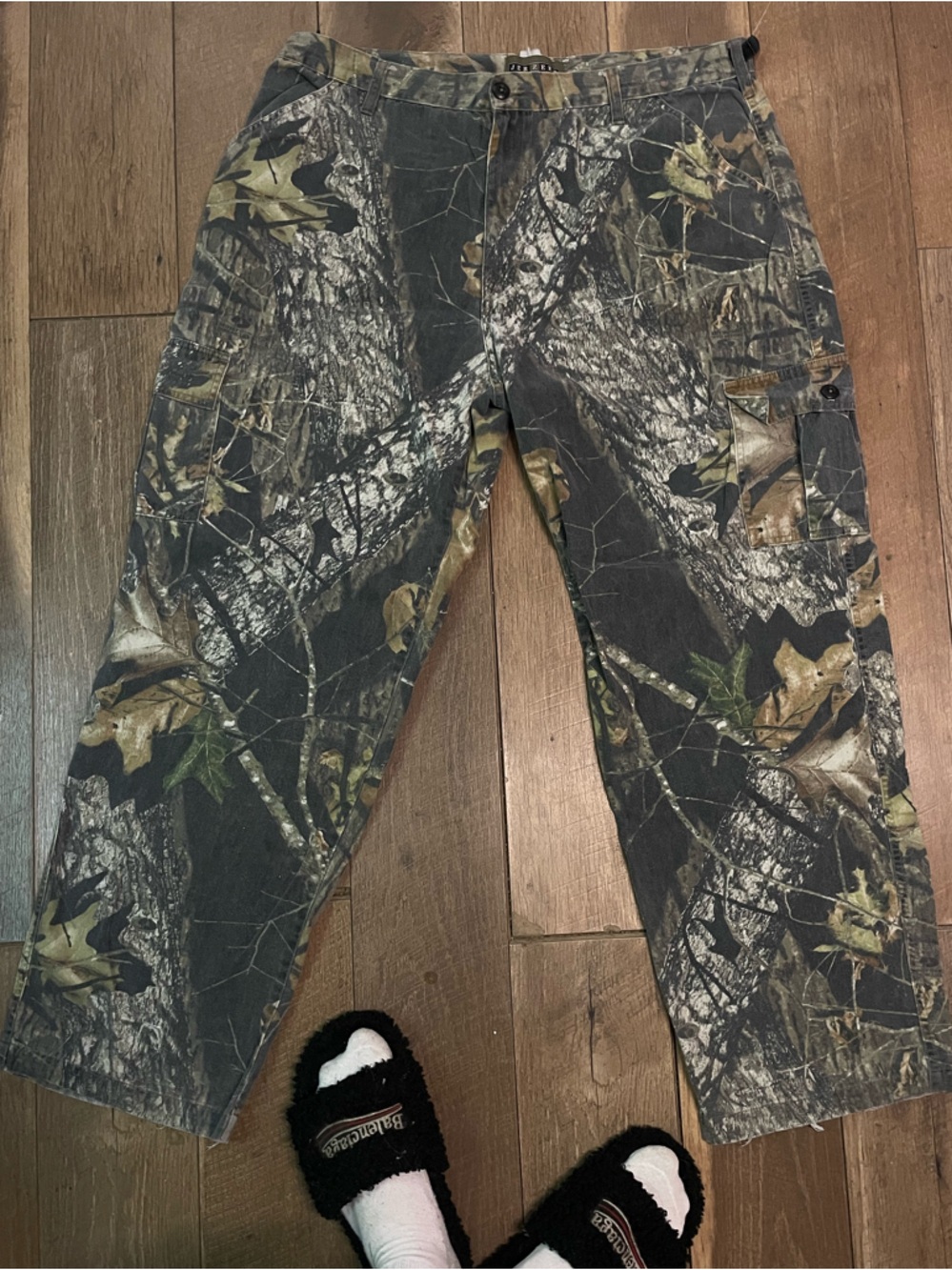 Jerzees Men's Relaxed Camo Cargo Jeans - Green, Brown, Black